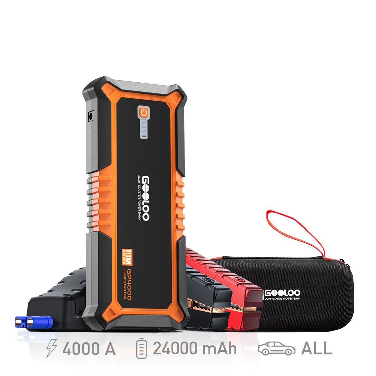 GOOLOO GP4000 Car Jump Starter 4000A Portable Car Battery Charger 12V Jump  Box