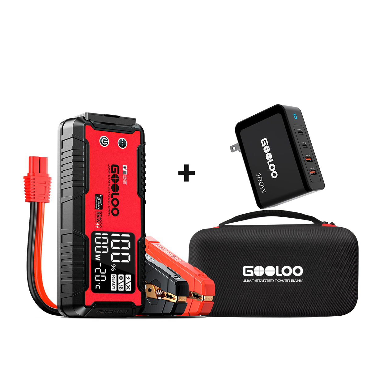 GOOLOO GT4000 Best Portable Jump Box 100W Fast Charger EVA Box GOOLOO GT4000 Best Portable Jump Box 100W Fast Charger EVA Box