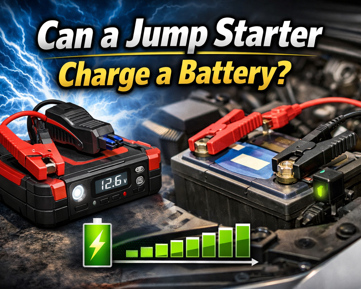 The image shows whether the jump starter can charge the battery.