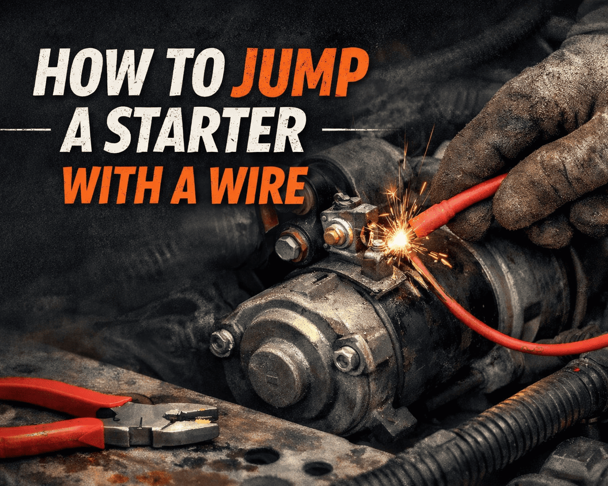 This is a cover image about jumping a car with a wire.