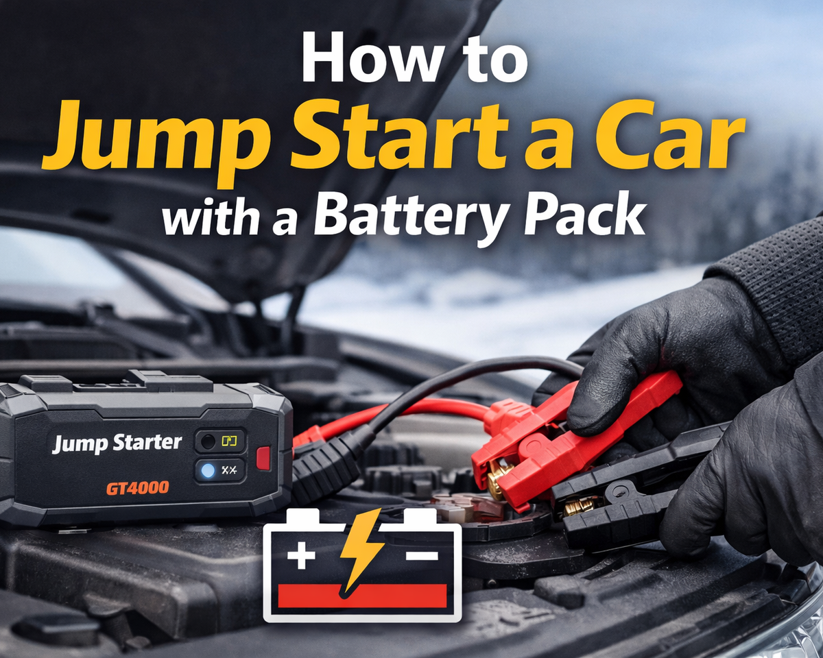 How to Jump Start a Car with a Battery Pack GOOLOO How to Jump Start a Car with a Battery Pack GOOLOO