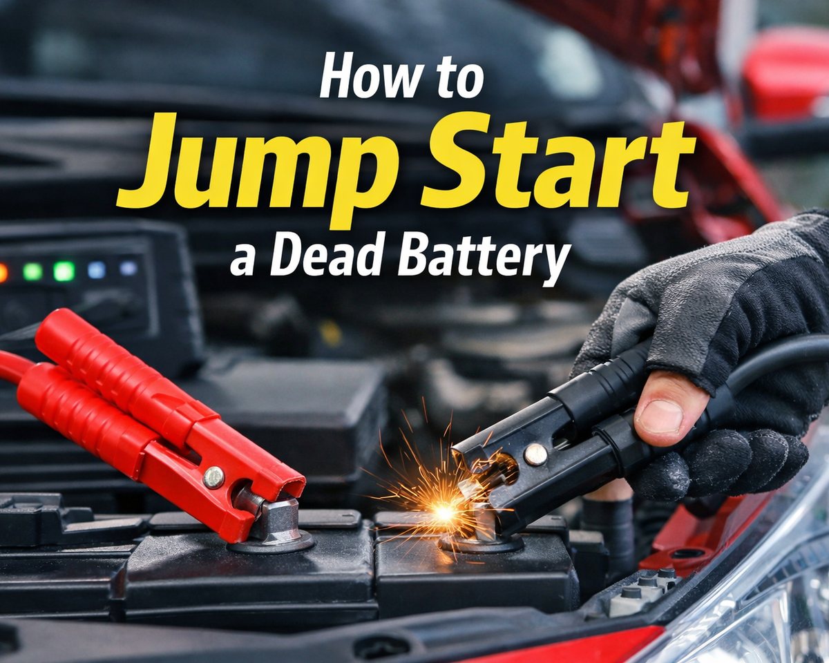 This is a cover image about jumping start a dead battery..