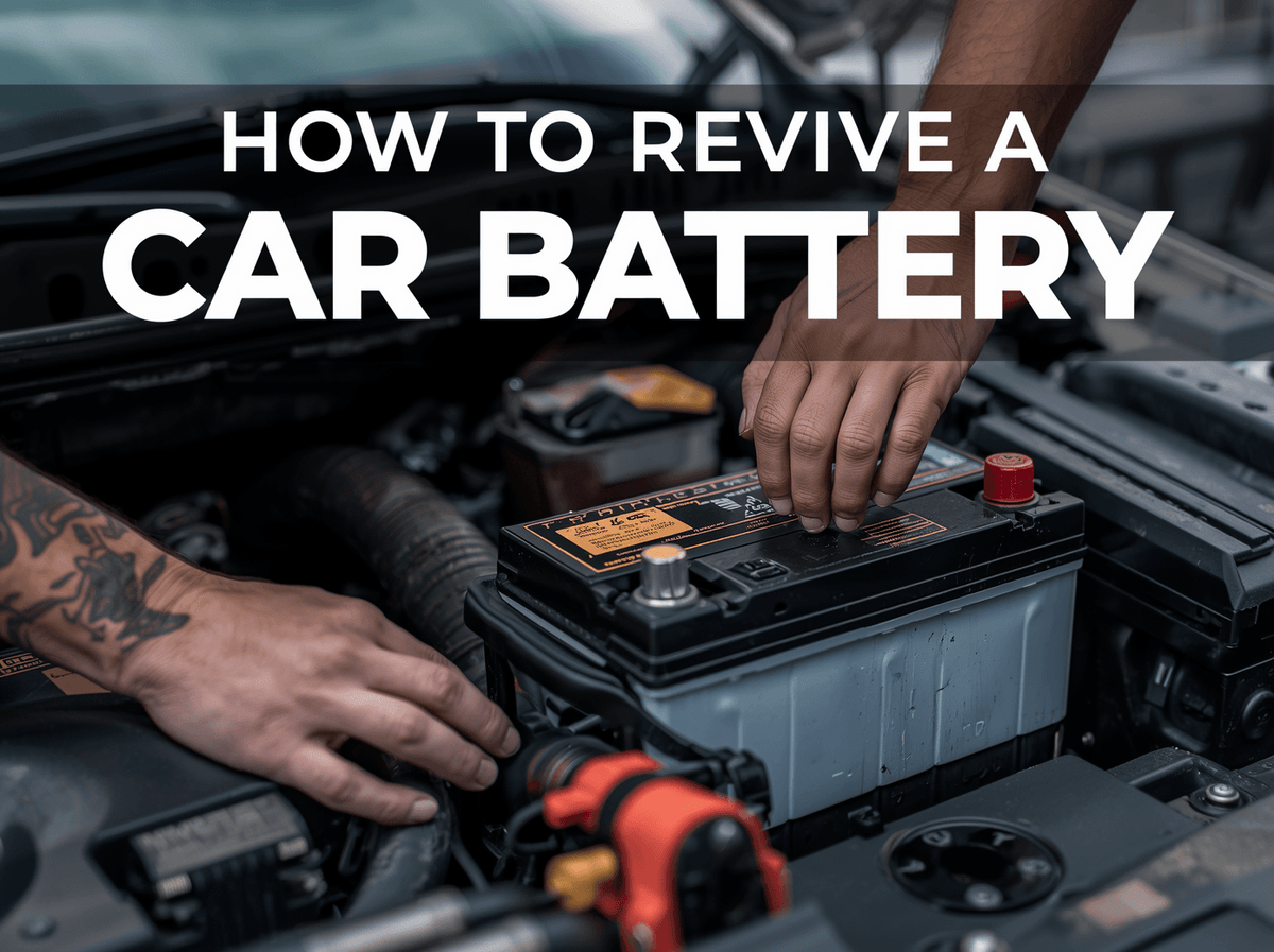 This is a cover image of reviving a car battery.