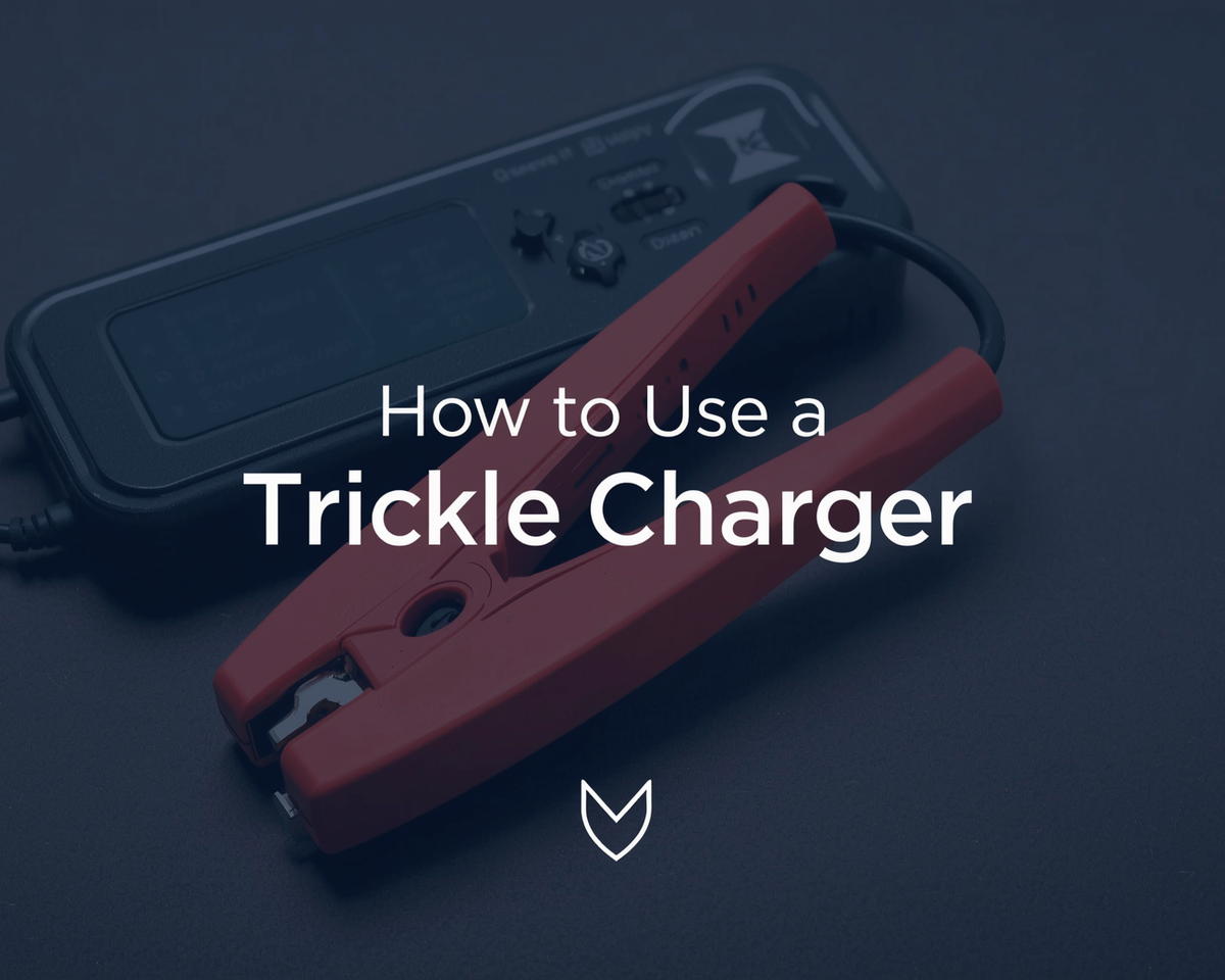 This is a cover image for a guide on how to use a trickle charger 