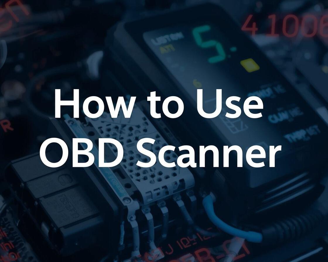 This is a cover image showing how to use an OBD scanner.