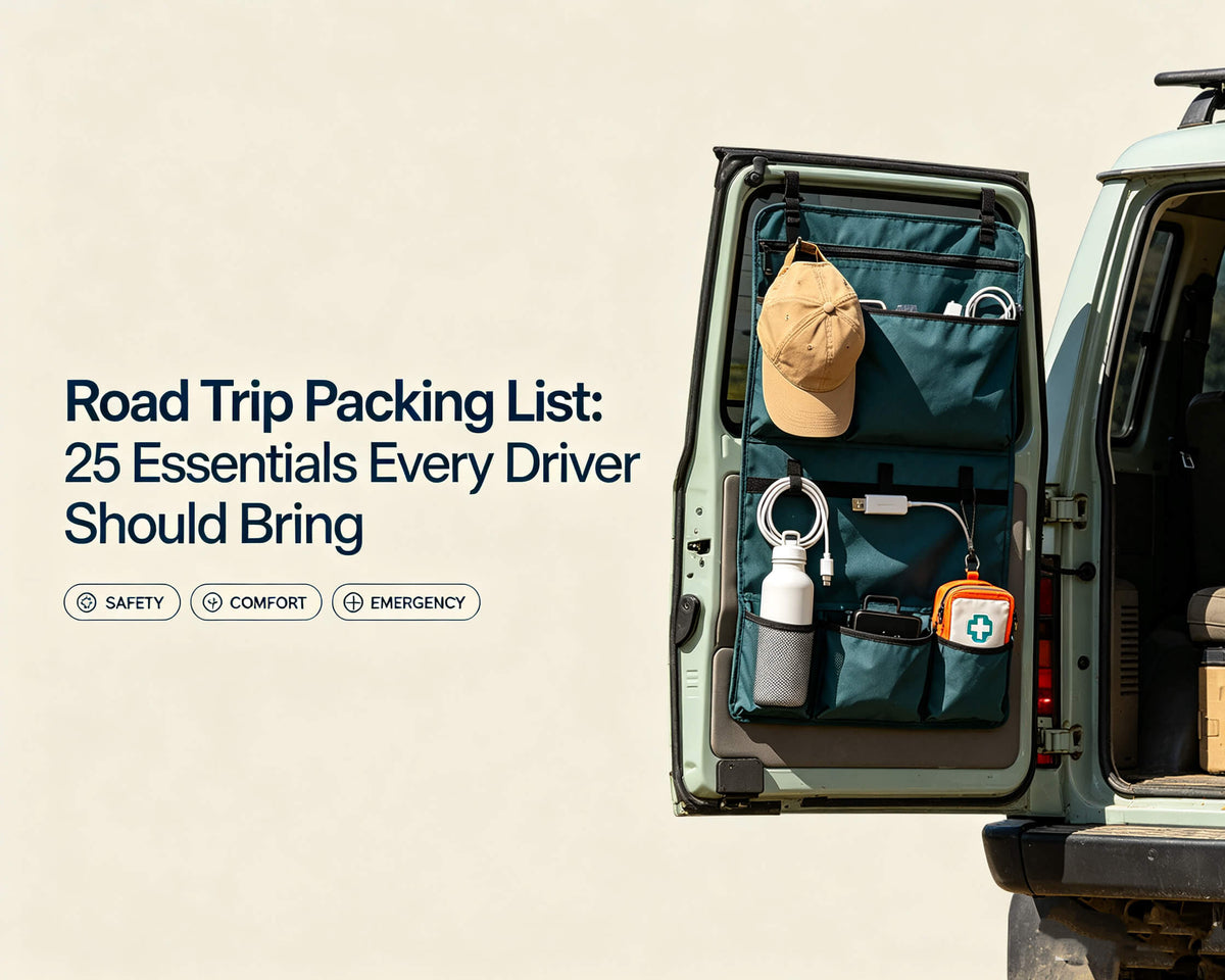 This is a cover image about packing for a road trip.