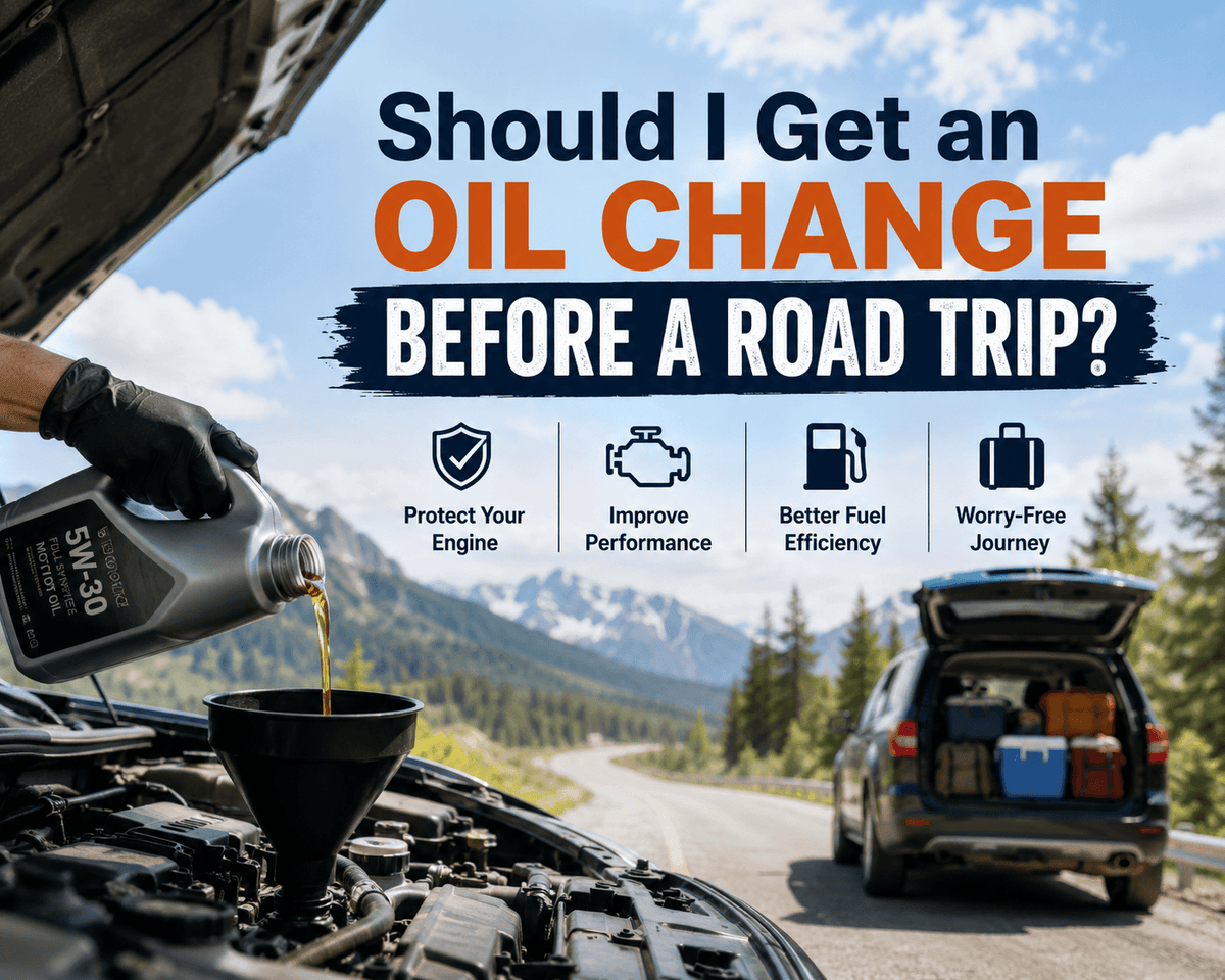 This is a cover image about the question: Should I get an oil change before a road trip?