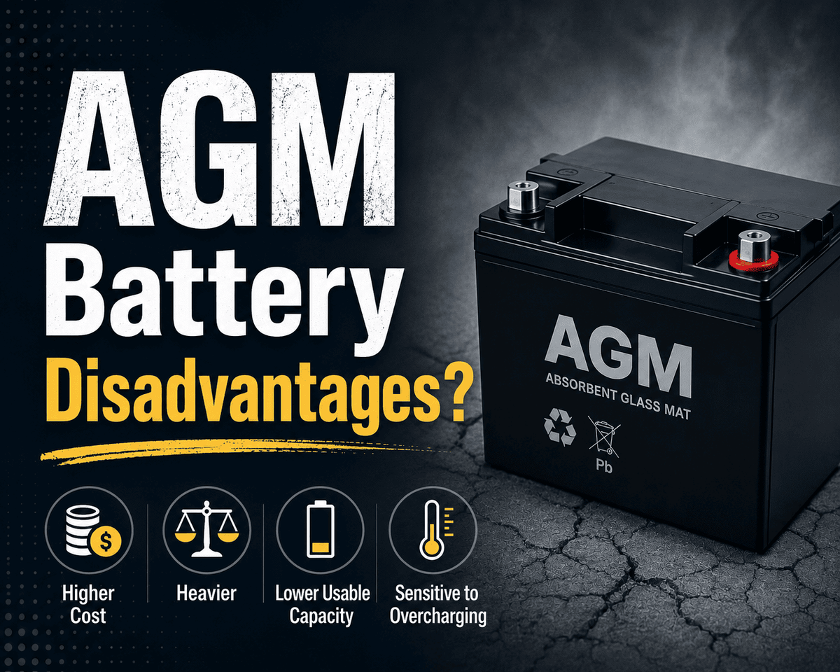 This is a cover image about what is the main disadvantage of an agm battery