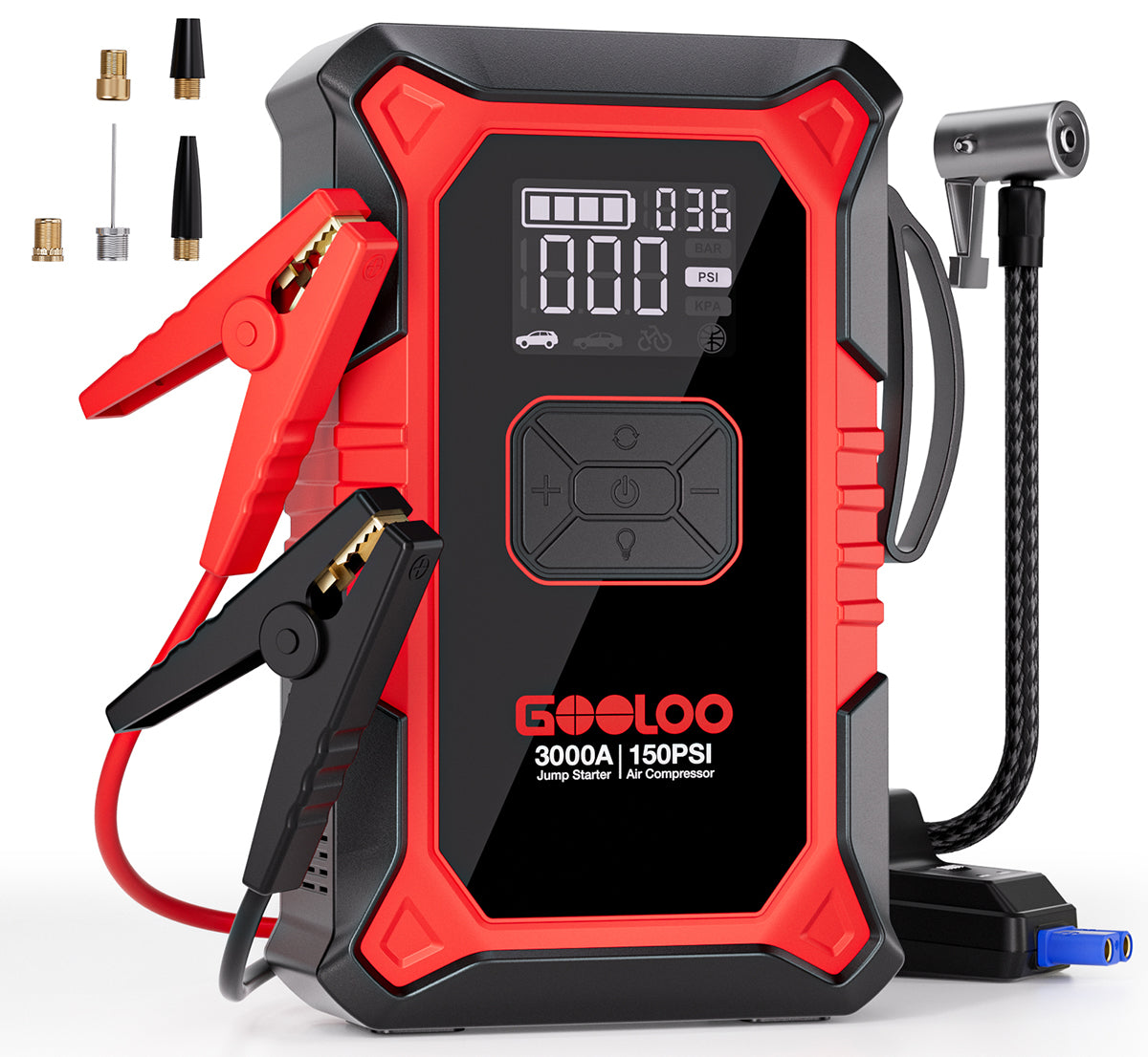 GOOLOO A3 Jump Starter with Air Compressor