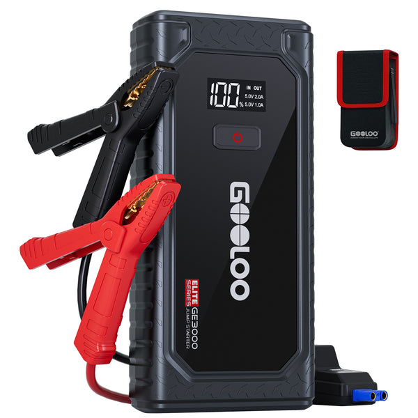 GOOLOO GE3000 Car Jump Starter 3000A Portable Jump Box up to 8.5L Gas/ 6L Diesel
