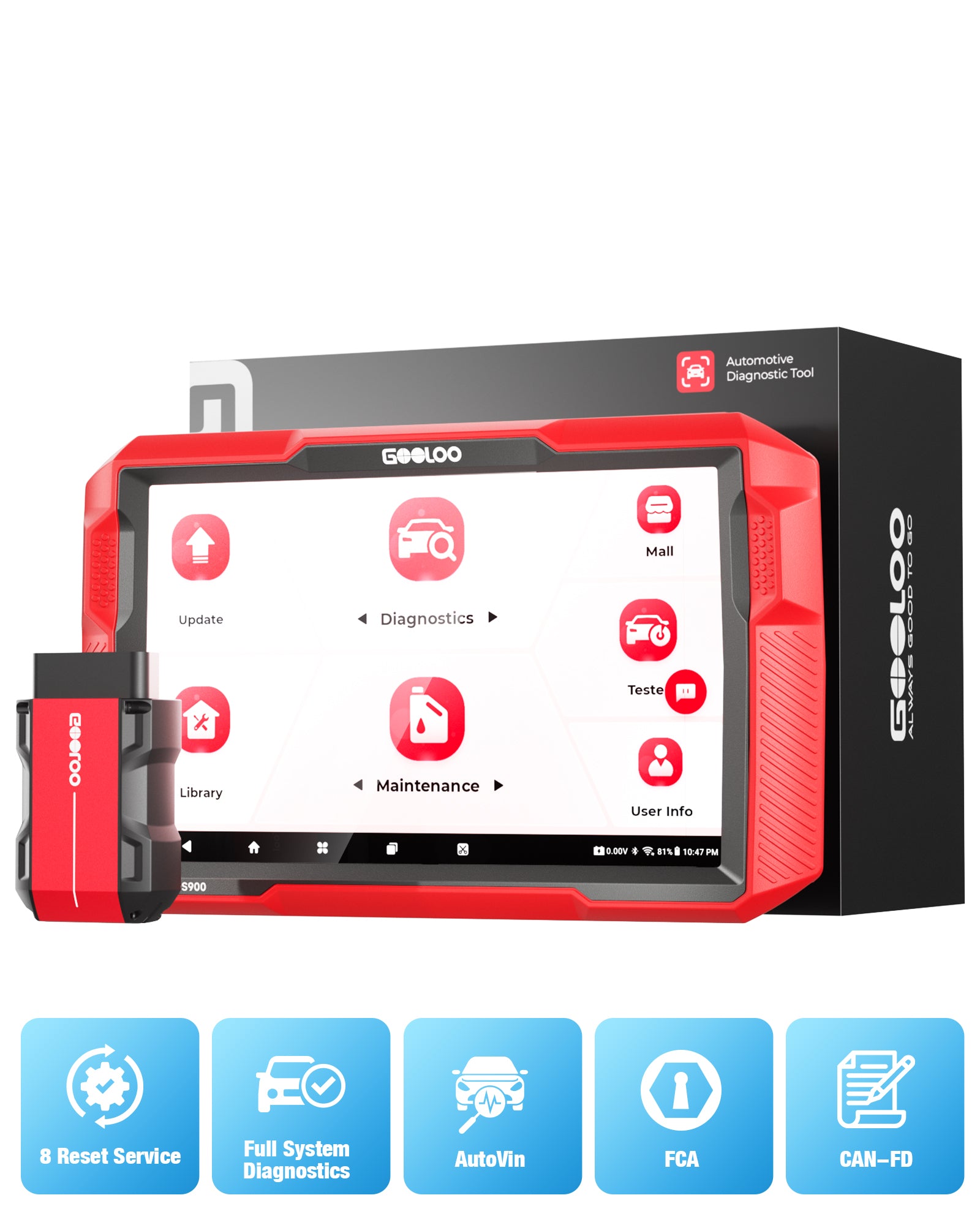 GOOLOO DeepScan DS900 On-Board Diagnostics II Scanner + A3 Jump Starter