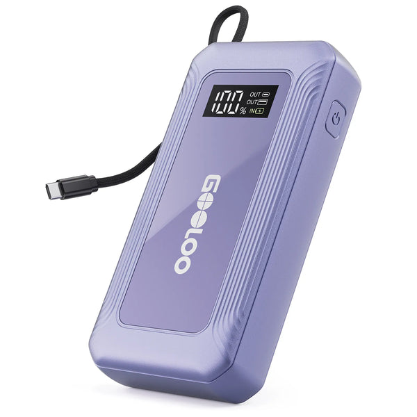 GOOLOO G7 Jump Starter 3000A-Portable Car Starter with 10000mAh Battery, USB-C and USB-A Output for Fast Charging, Built-in LED Flashlight, and Safety Protection