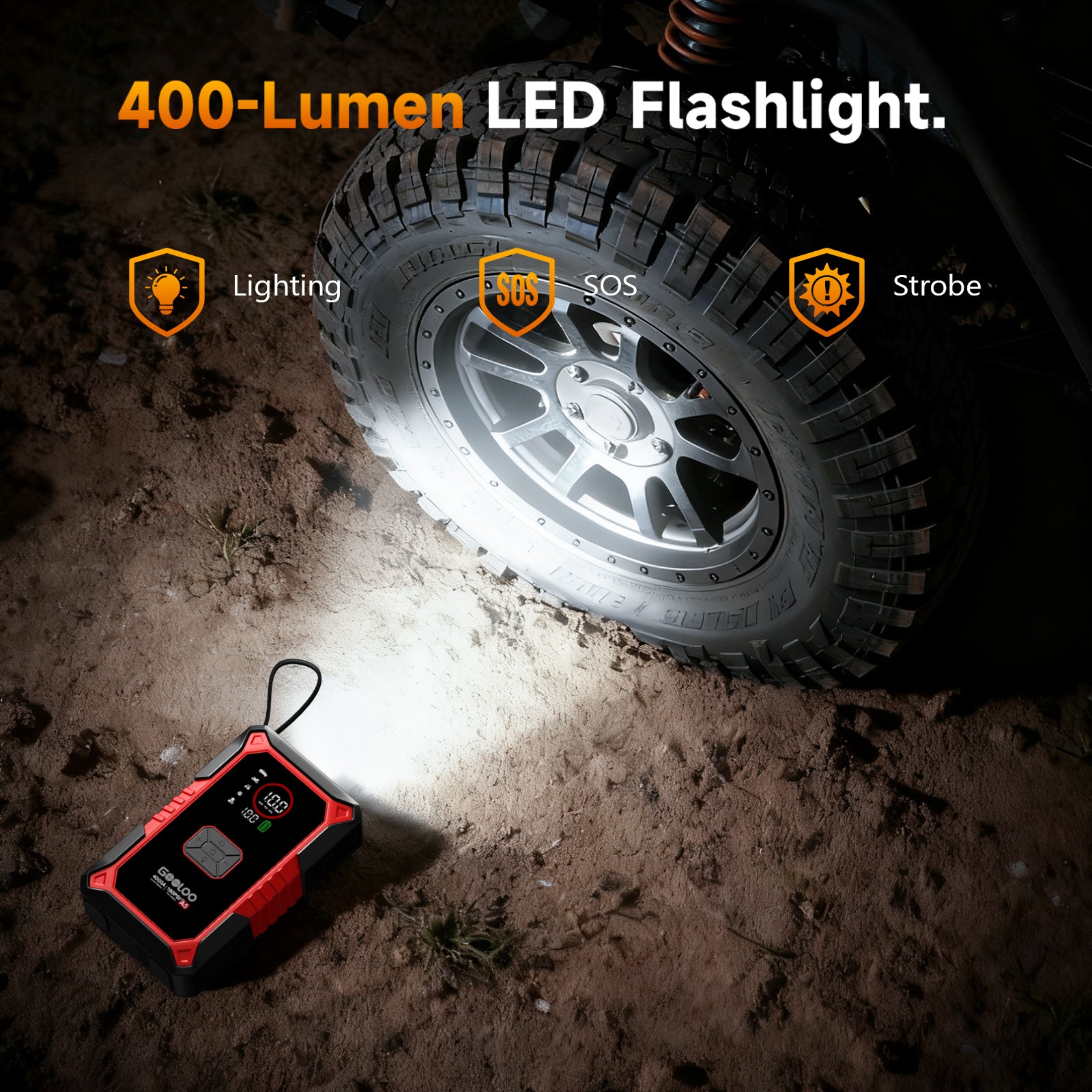 GOOLOO A5 Jump Starter with Air Compressor 4000A