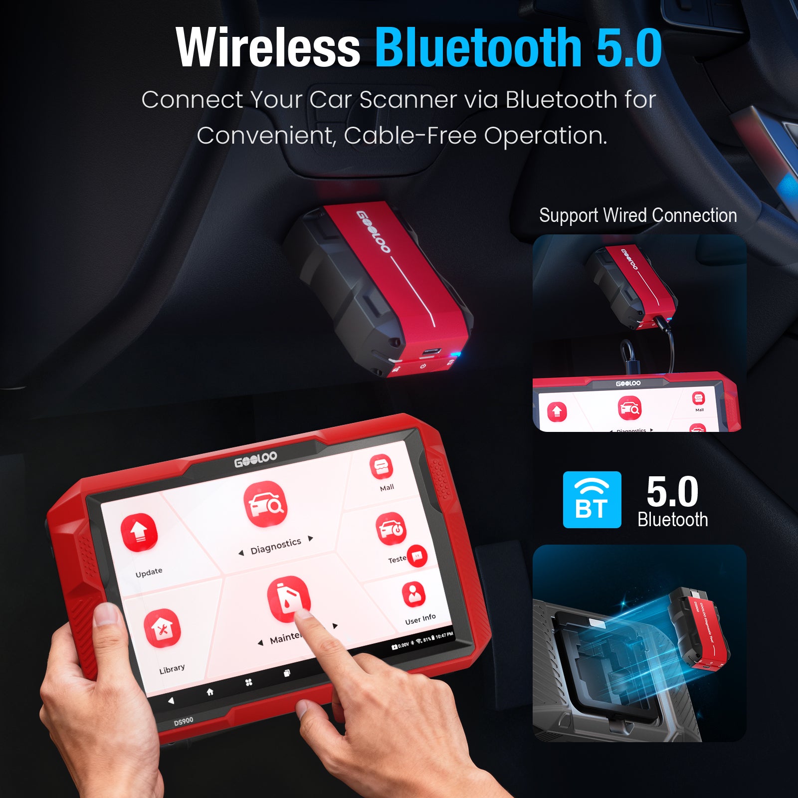 GOOLOO DeepScan DS900 On-Board Diagnostics II Scanner + A3 Jump Starter