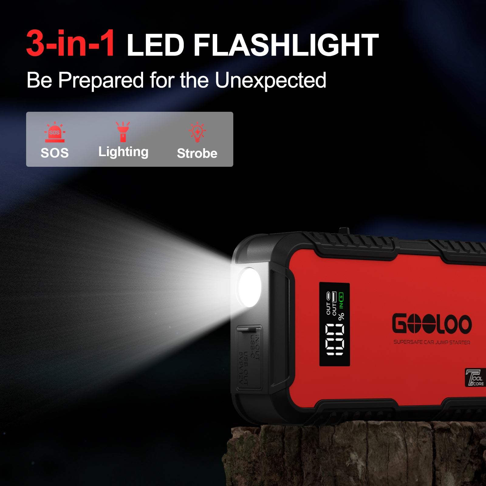 GOOLOO GT3000 Jump Starter 3000A with Eva Bag