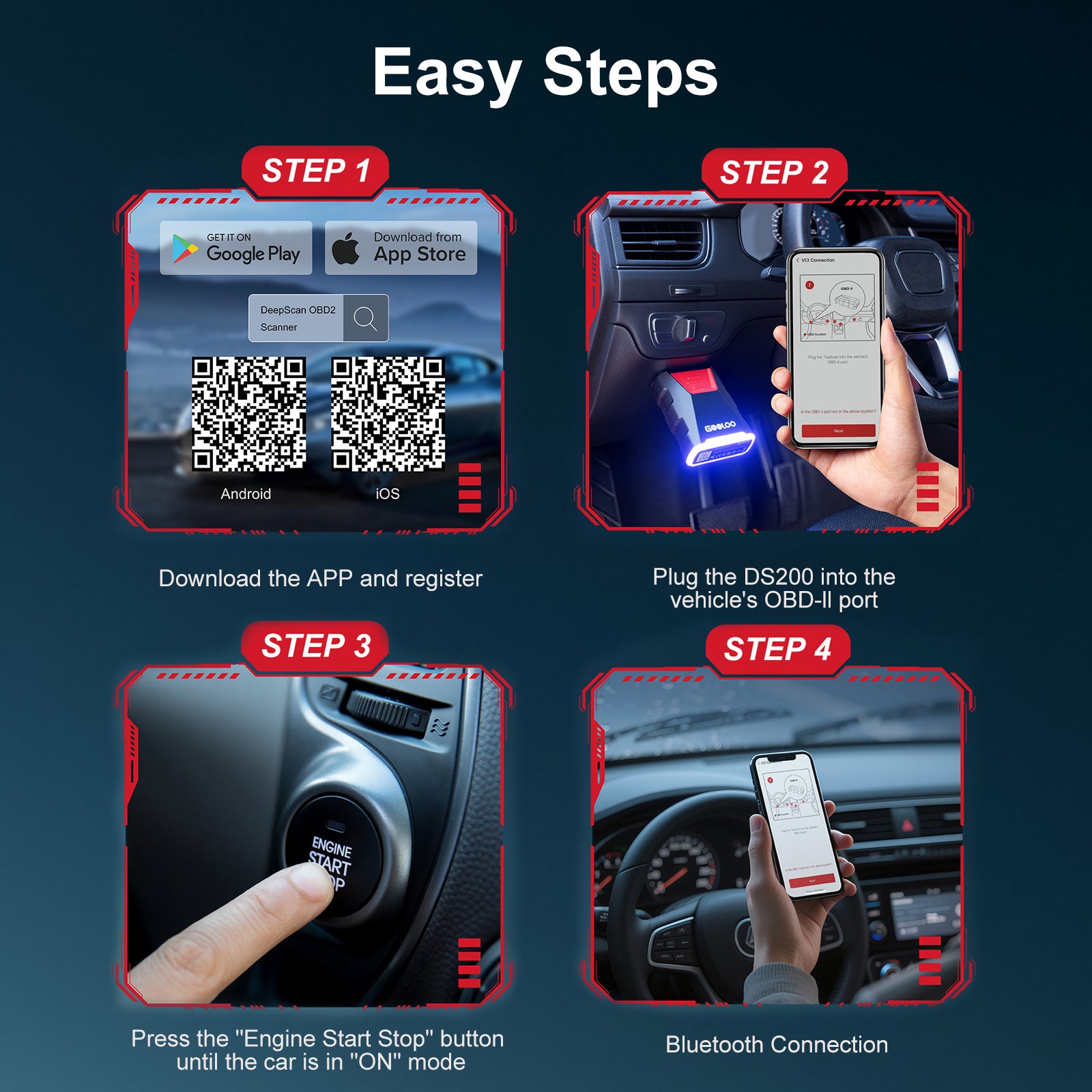 GOOLOO DeepScan DS200 CarCare DIY OBD Scanner