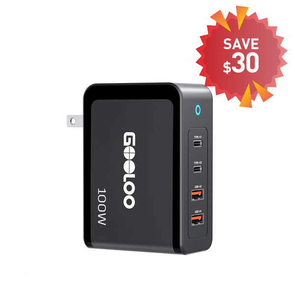 GOOLOO 100W 4-Port Fast Charger