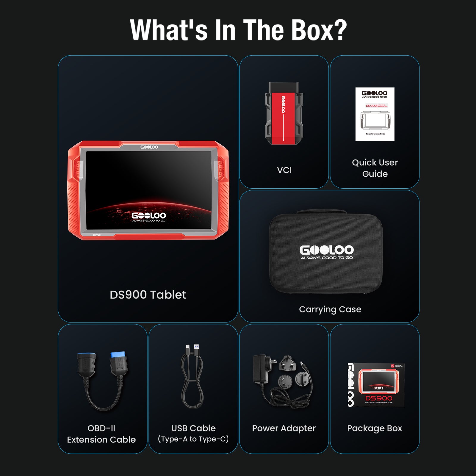 GOOLOO DeepScan DS900 On-Board Diagnostics II Scanner + A3 Jump Starter
