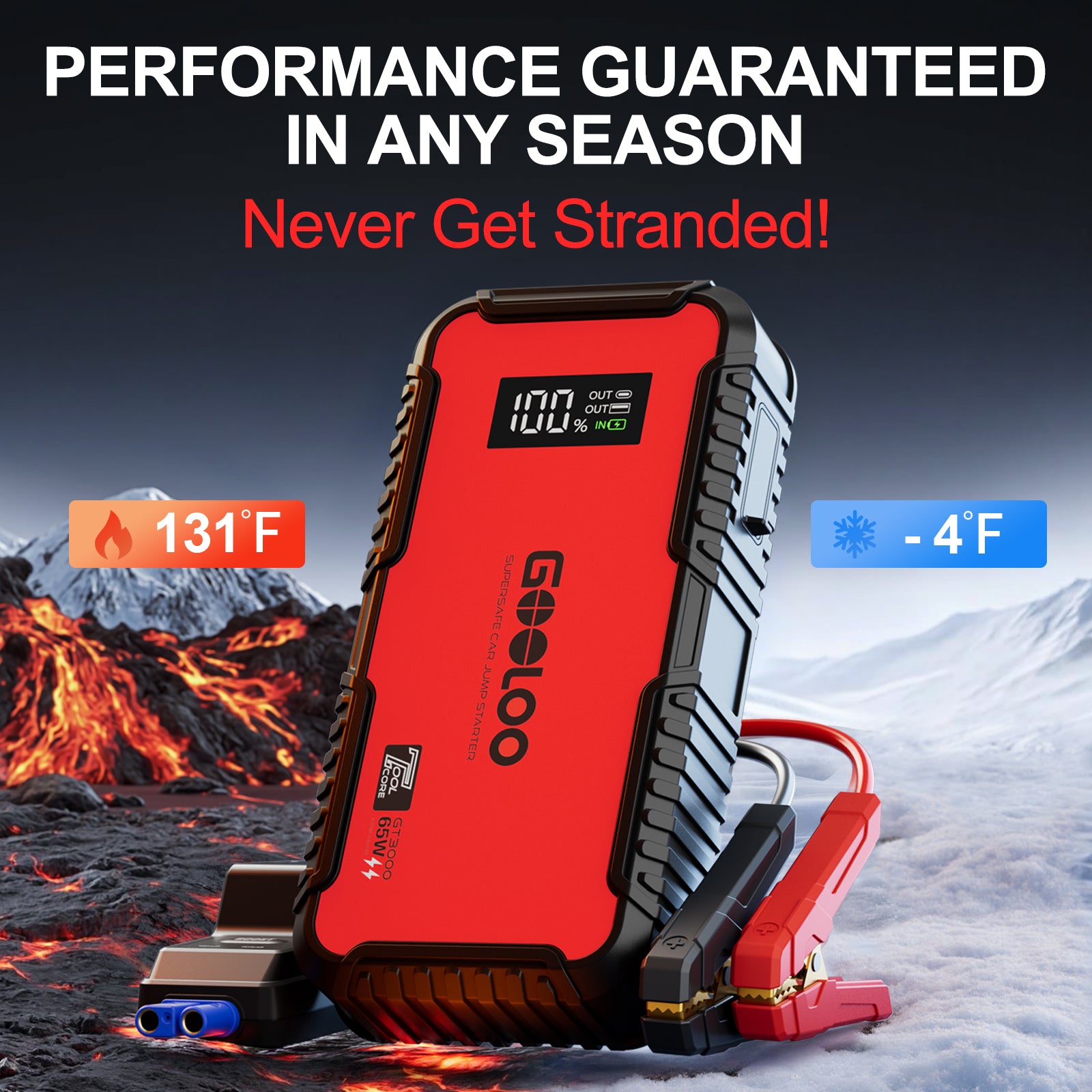 GOOLOO GT3000 Jump Starter 3000A with Eva Bag