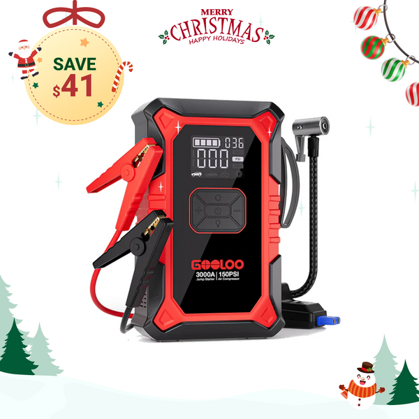 GOOLOO A3 Jump Starter with Air Compressor