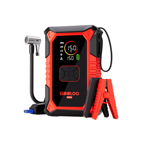 GOOLOO A3 Pro 3000A Supersafe Jump Starter with Air Compressor