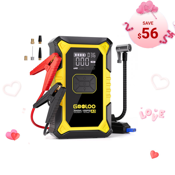 GOOLOO A3 Jump Starter with Air Compressor