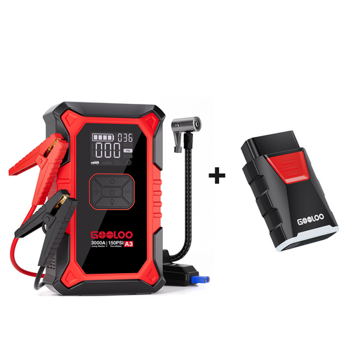 GOOLOO A3 Jump Starter with Air Compressor + OBD DS200
