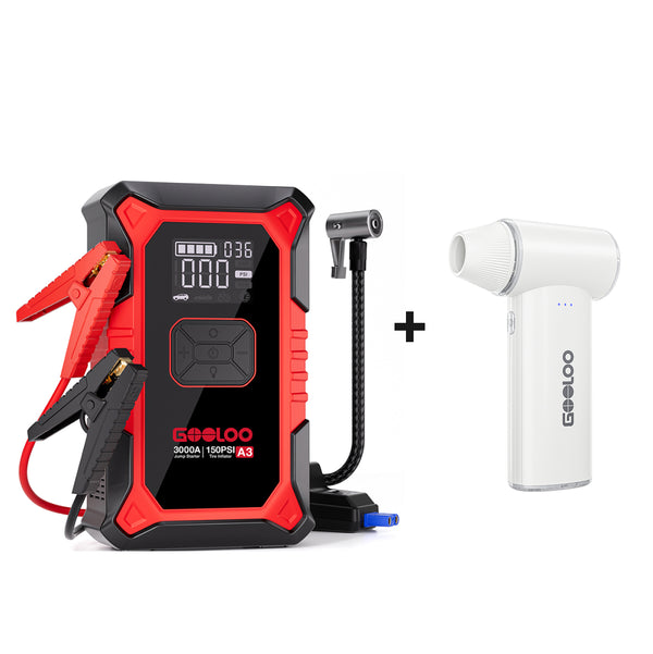 [Pre-order] GOOLOO A3 Jump Starter with Air Compressor + F3 Electric Air Duster