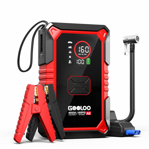 GOOLOO A5 4000A Supersafe Jump Starter with Air Compressor