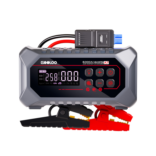 GOOLOO A7 6000A Supersafe Jump Starter with Air Compressor and Air Pump