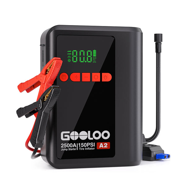 GOOLOO A2 Jump Starter with Air Compressor + AP150 PRO Tire Inflator
