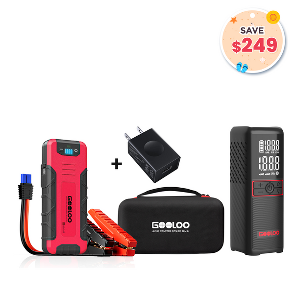GOOLOO GE4500+GT160 Tire Inflator+EVA Box+15W Wall Charger