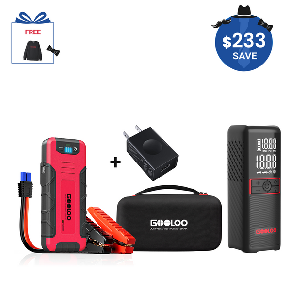 GOOLOO GE4500+GT160 Tire Inflator+EVA Box+15W Wall Charger