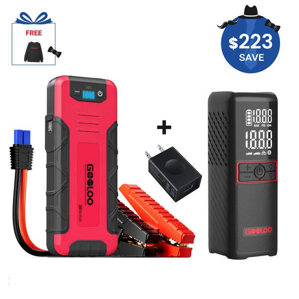 GOOLOO GE4500+GT160 Tire Inflator+15W Wall Charger