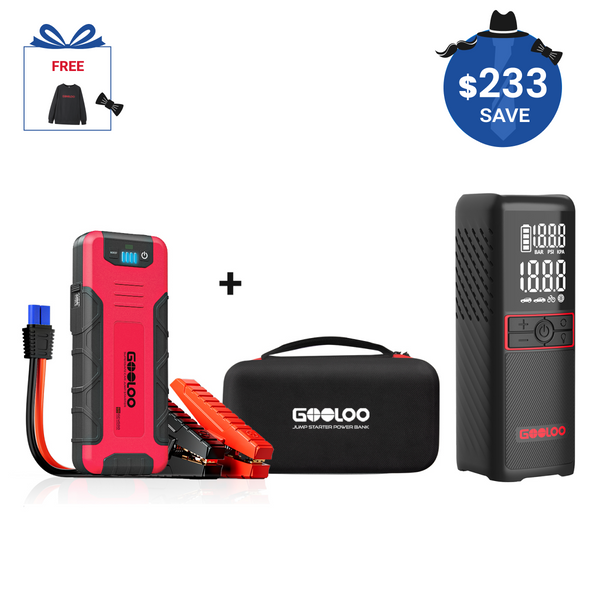 GOOLOO GE4500 Jump Starter+GT160 Tire Inflator+EVA Box