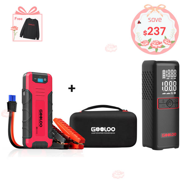 GOOLOO GE4500 Jump Starter+GT160 Tire Inflator+EVA Box