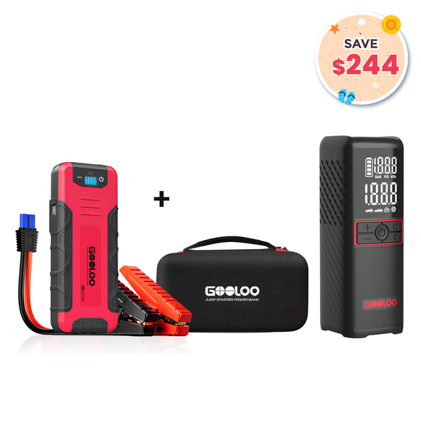 GOOLOO GE4500 Jump Starter+GT160 Tire Inflator+EVA Box
