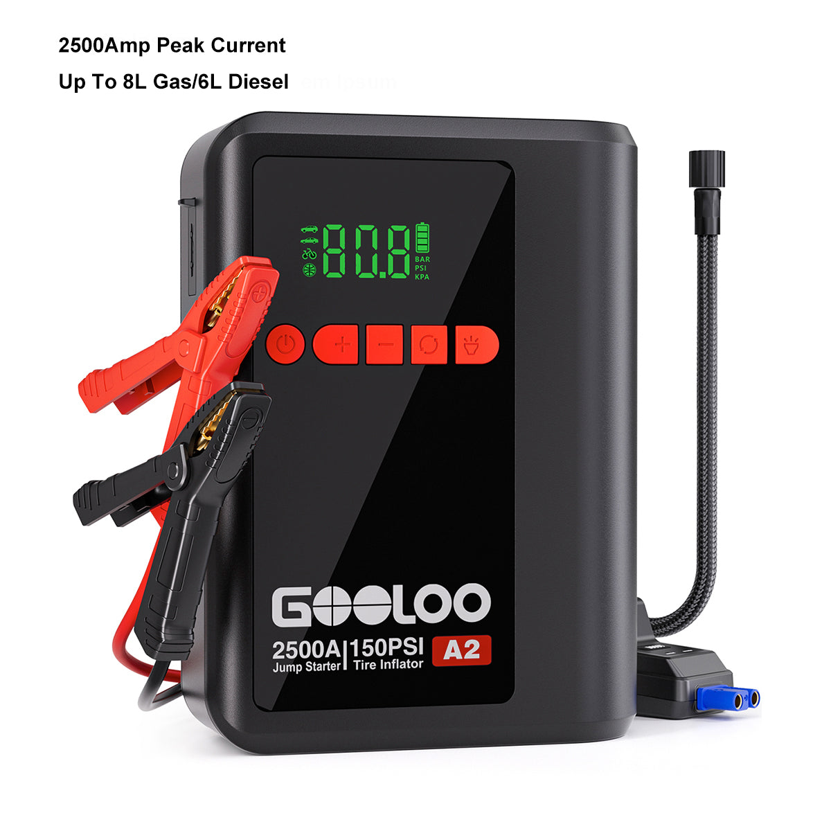 GOOLOO A2 car battery charger with air compressor