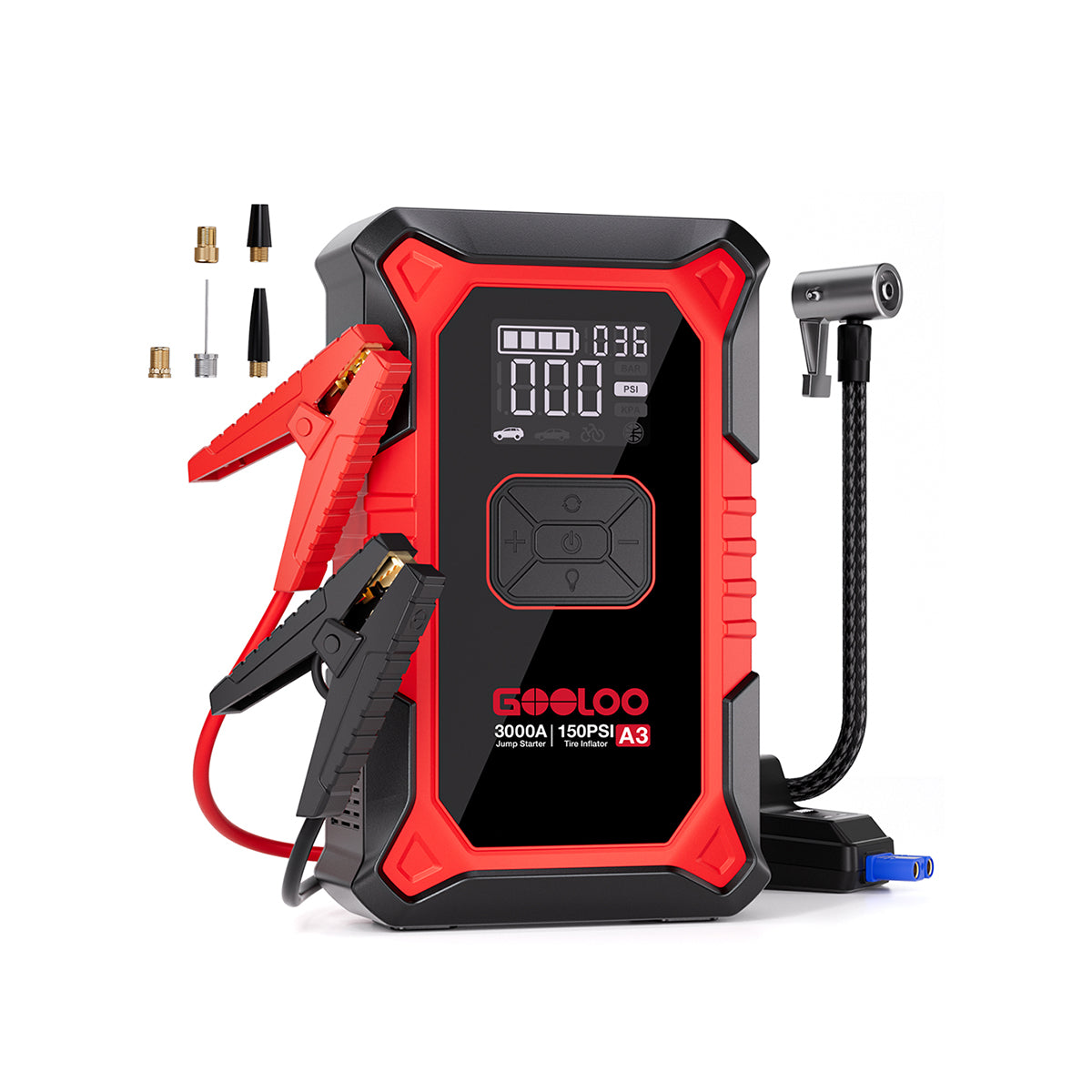 GOOLOO A3 Jump Starter with Air Compressor