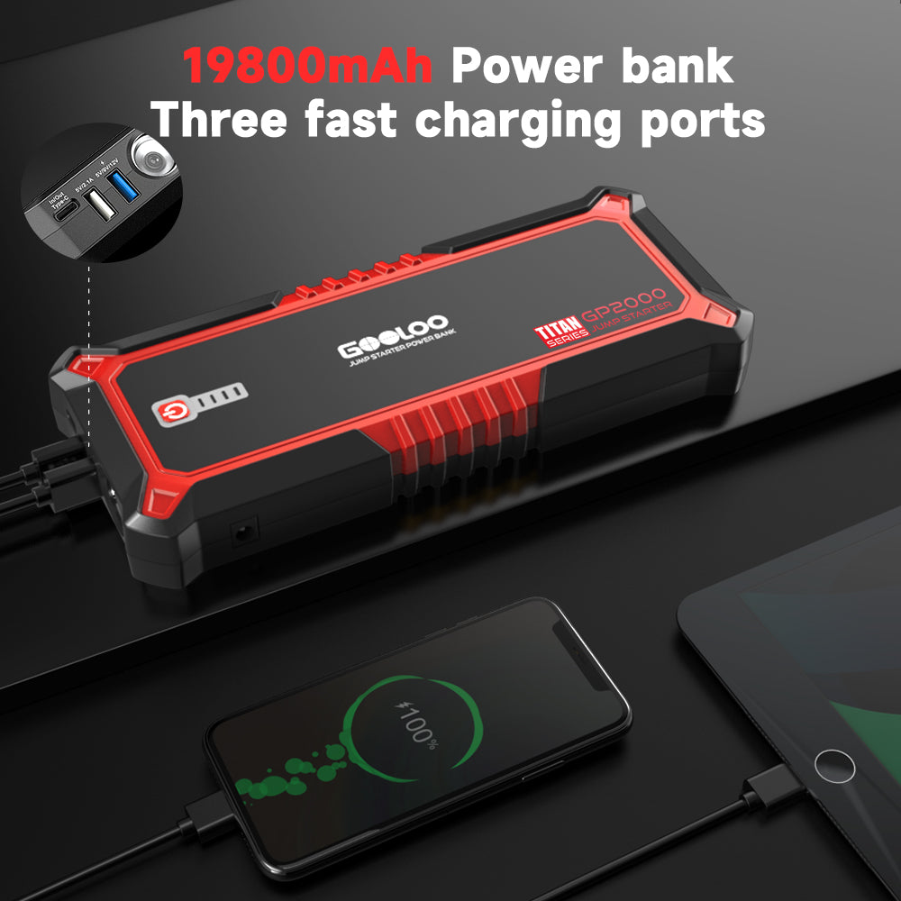 GOOLOO GP2000 Portable Power Pack Jump Starter