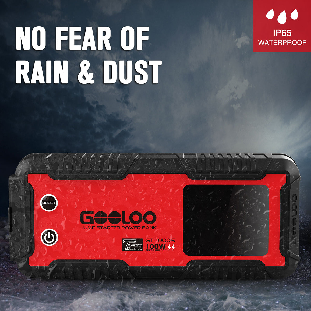 GOOLOO GT4000S Battery Powered Jump Starter with 100W Fast Wall Charger