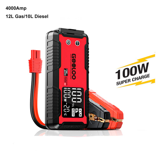 GOOLOO GT4000S 4000A Supersafe Jump Starter with 100W Bidirectional Fast Charge