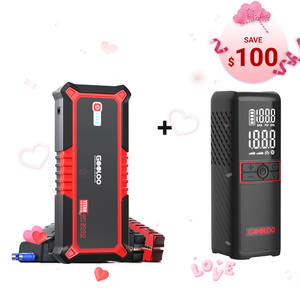 GOOLOO GP3000 Jump Starter with GT160 Tire Inflator