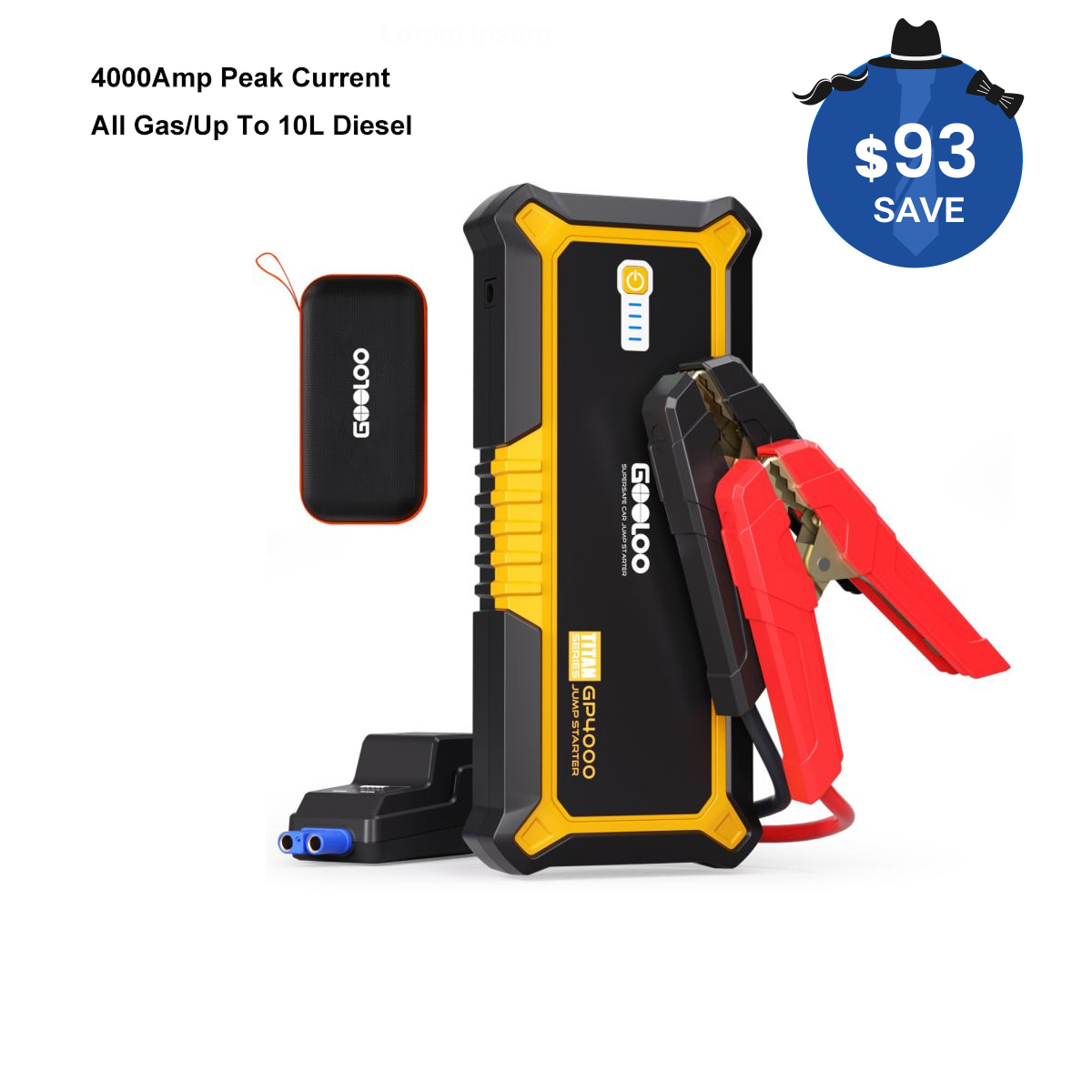 GOOLOO GP4000 Jump Starter 4000Amp