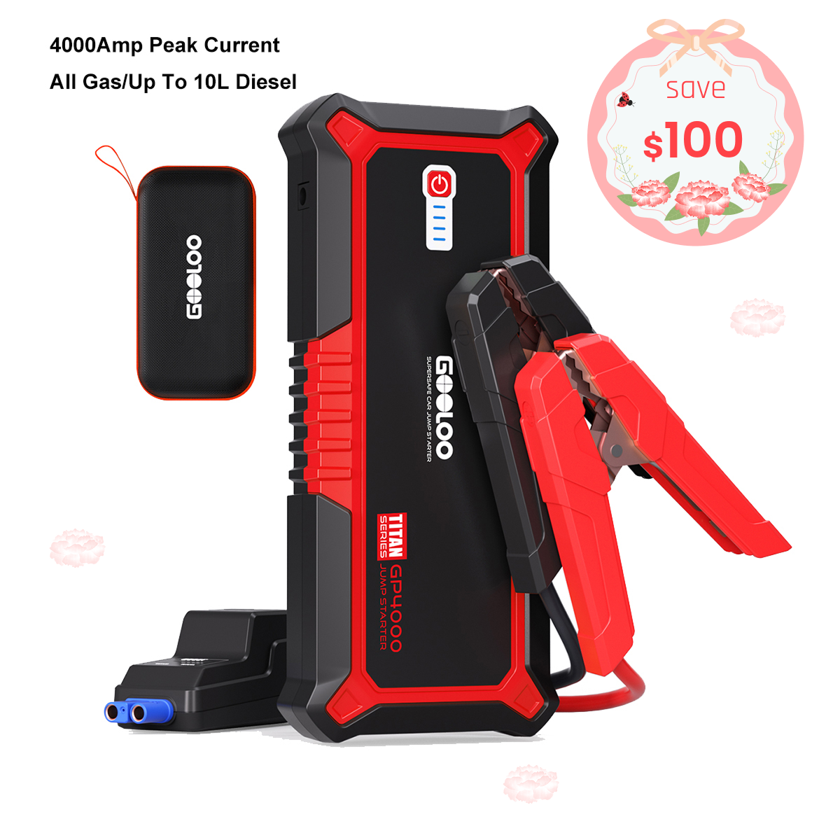 GOOLOO GP4000 Jump Starter 4000Amp