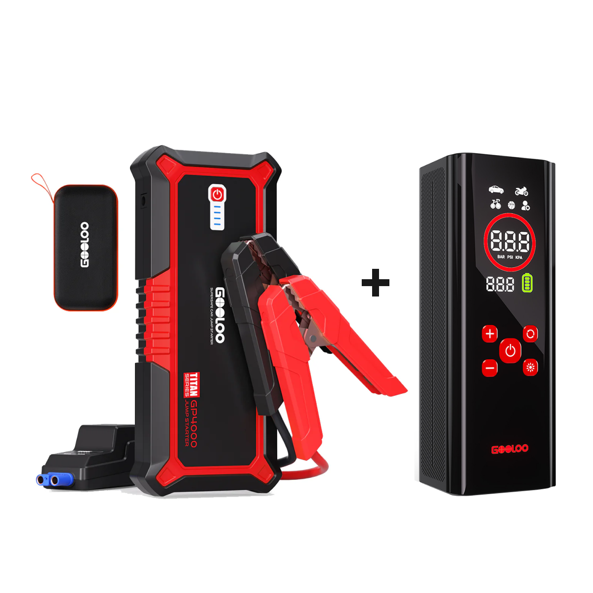 GOOLOO GP4000 Portable Jump Starter with AP150 PRO Tire Inflator