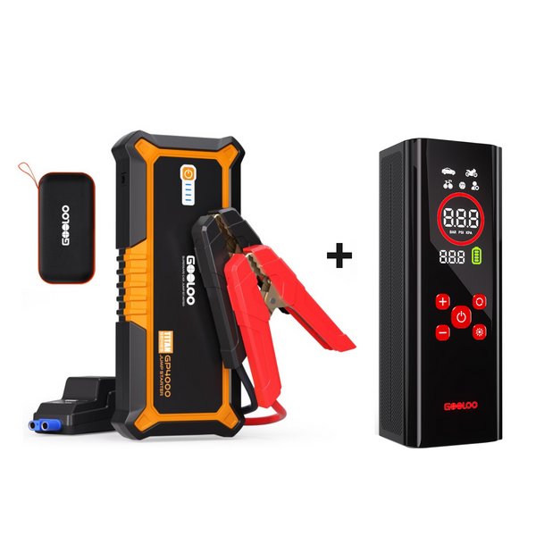 GOOLOO GP4000 Portable Jump Starter with AP150 PRO Tire Inflator