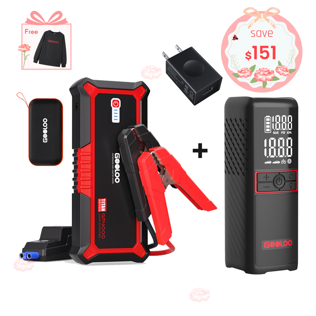 GOOLOO GP4000 Jump Starter 4000Amp