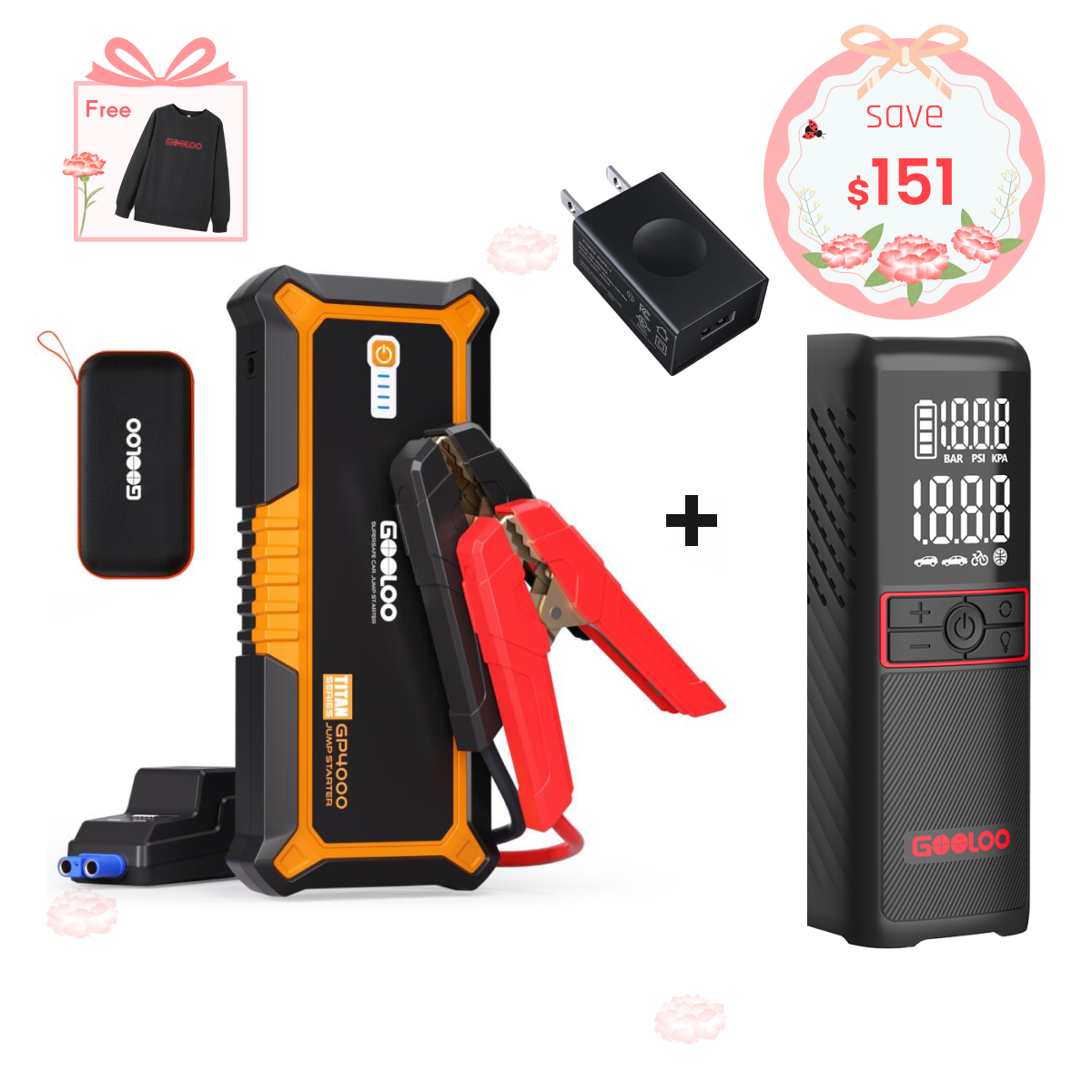 GOOLOO GP4000 Jump Starter 4000Amp