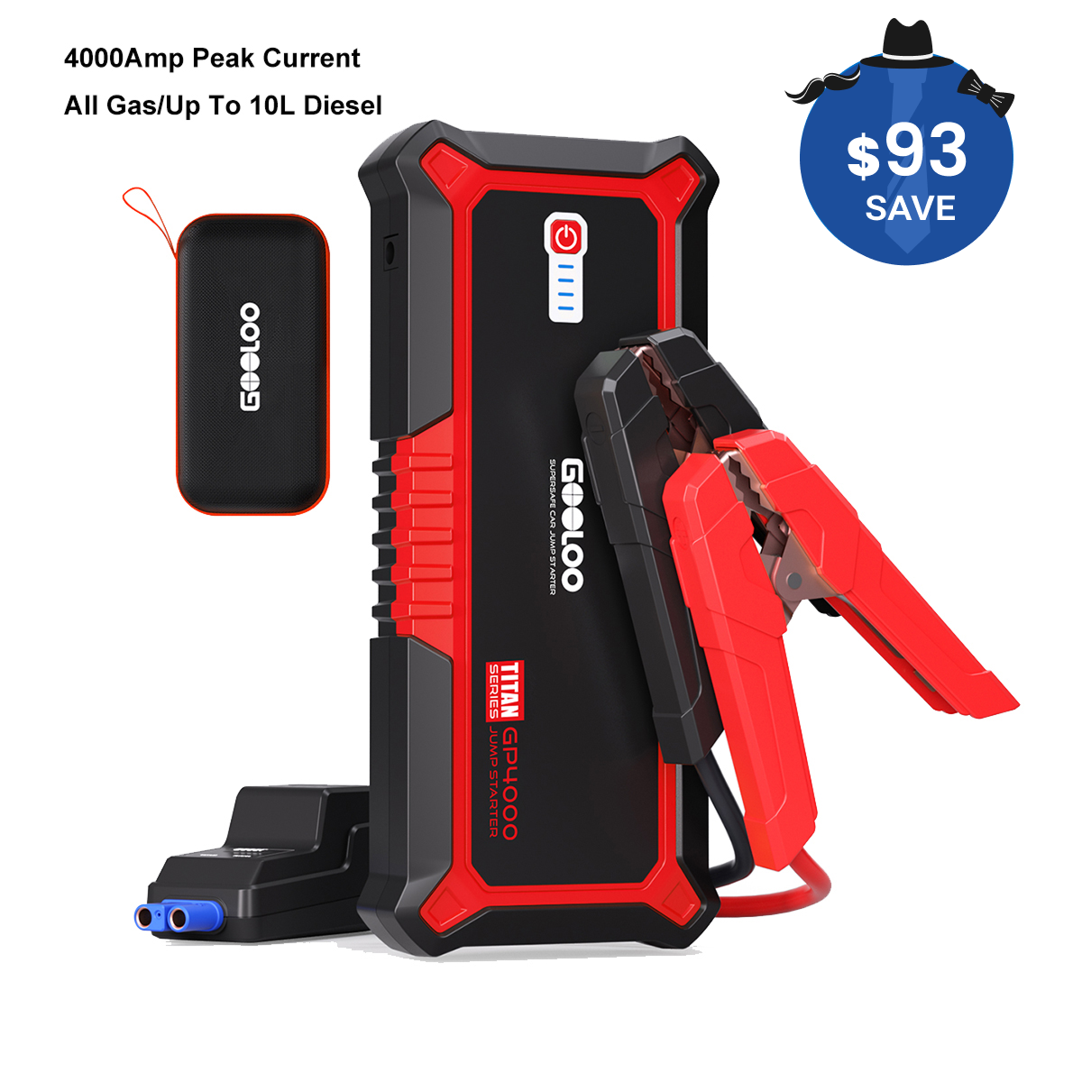 GOOLOO GP4000 Jump Starter 4000Amp